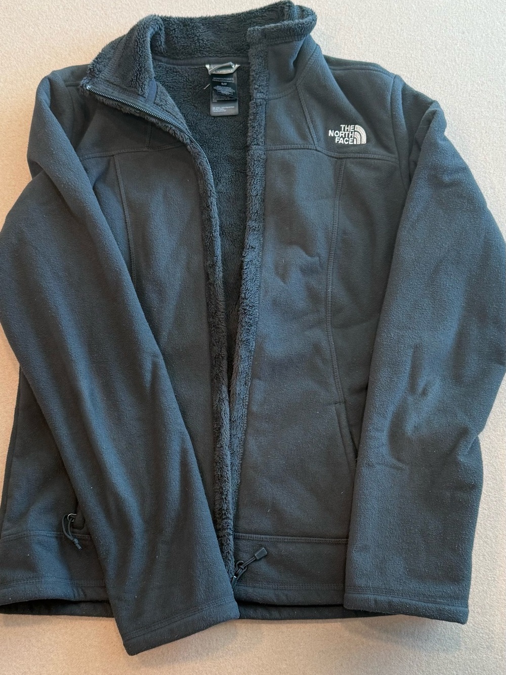 The North Face Dark Gray Sherpa Fleece Jacket